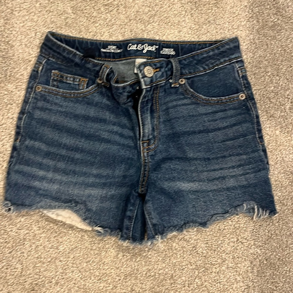Cat and Jack button front Jean shorts